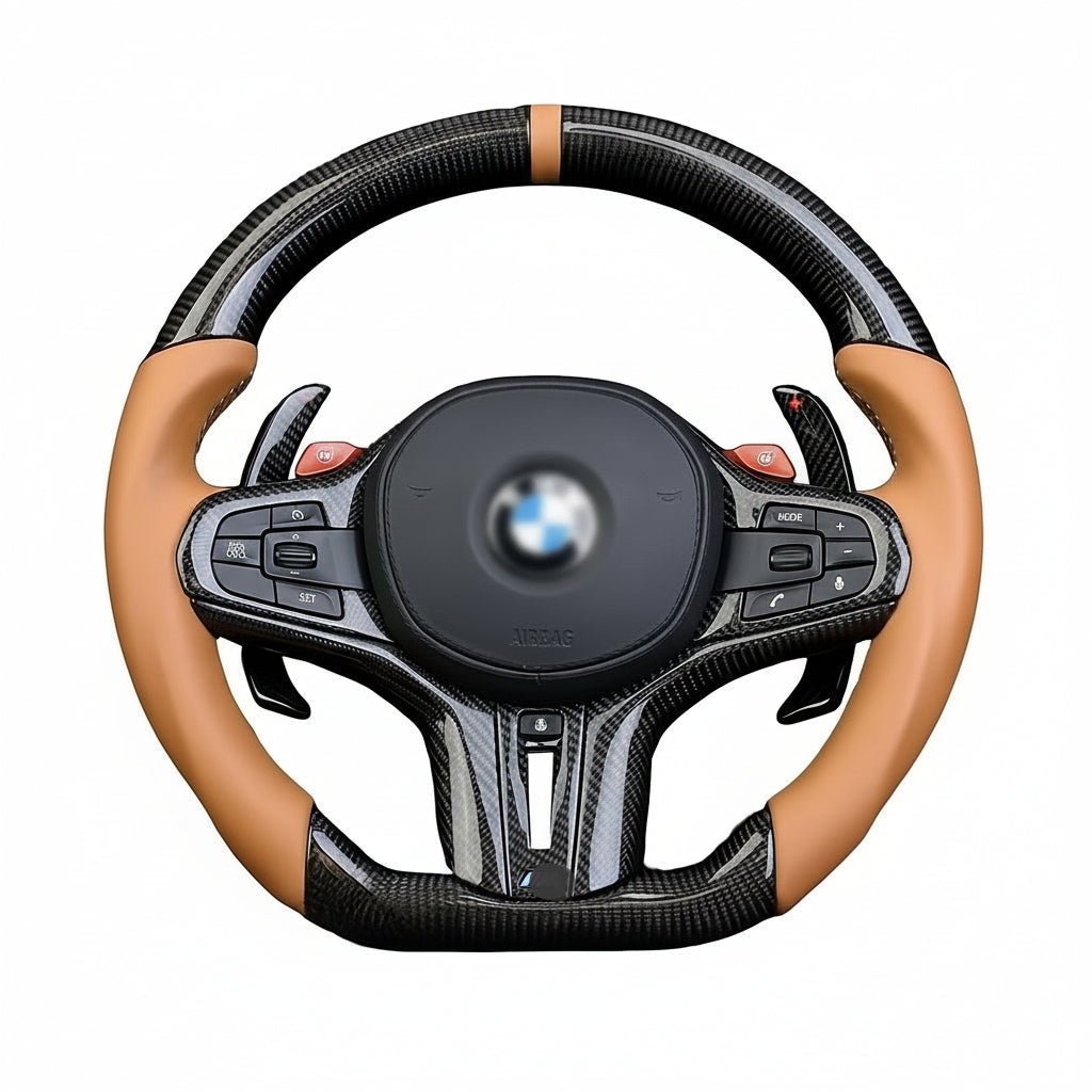 BMW Ratt i kolfiber/Perforerat läder F90 M5 G80 M3 M4