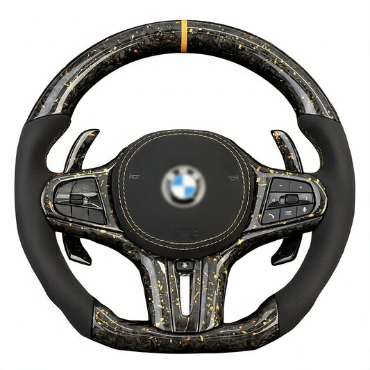 BMW Ratt i smidd kolfiber/Alcantara/Guld detaljer+flingor F90/G80